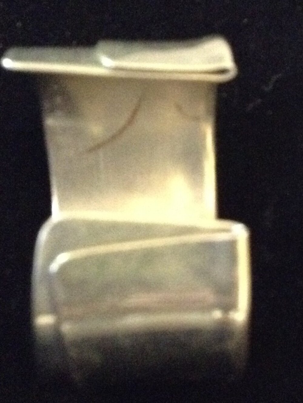 VTG Artisan stainless/silver tone cuff Bangle Minimalist Contemporary Chic Heavy - Picture 5 of 5
